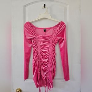 Wild Fable Pink Velvet Dress